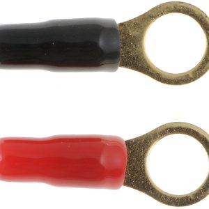 Dorman Wire Terminal End, Conduct-Tite ®, 3/8 Inch Ring Terminal, 8 Gauge Wire, Black/Red, Pack of 10 – 84614