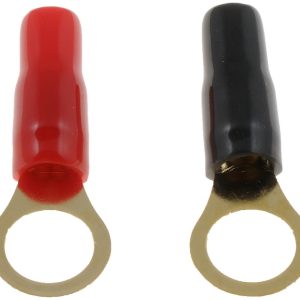Dorman Wire Terminal End, Conduct-Tite ®, 3/8 Inch Ring Terminal, 8 Gauge Wire, Black/Red, Pack of 10 – 84614