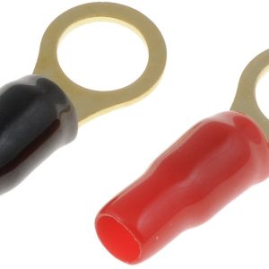 Dorman Wire Terminal End, Conduct-Tite ®, 3/8 Inch Ring Terminal, 8 Gauge Wire, Black/Red, Pack of 10 – 84614