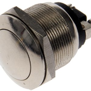 Dorman Multi Purpose Switch, Conduct-Tite ®, 12 Volt, 8 Amp Max, Push Button, Round, Non-Lighted, Nickel Plated, Without Safety Cover – 84822