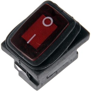 Dorman Multi Purpose Switch, Conduct-Tite ®, 12 Volt, 15 Amp Max, Rocker, Rectangular, Illuminated, Red, Without Safety Cover – 84823