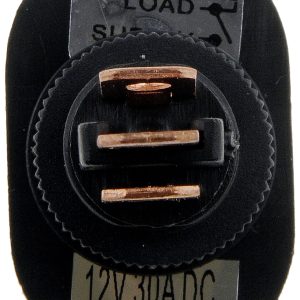 Dorman Multi Purpose Switch, Conduct-Tite ®, 12 Volt, 30 Amp Max, Rocker, Oval, Illuminated, Black with Red LED, Without Safety Cover – 84840