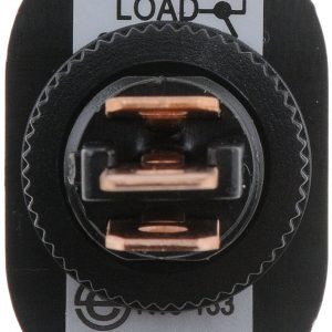 Dorman Multi Purpose Switch, Conduct-Tite®, On-Off, 12 Volt, 30 Amp Max, Rocker, Oval, Illuminated, Black with Amber LED, Without Safety Cover – 84842