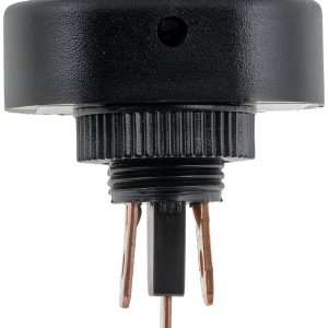Dorman Multi Purpose Switch, Conduct-Tite®, On-Off, 12 Volt, 30 Amp Max, Rocker, Oval, Illuminated, Black with Amber LED, Without Safety Cover – 84842