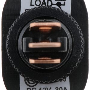 Dorman Multi Purpose Switch, Conduct-Tite ®, 12 Volt, 30 Amp Max, Rocker, Oval, Illuminated, Black with Green LED, Without Safety Cover – 84843