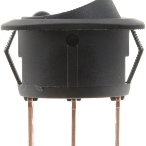 Dorman Multi Purpose Switch, Conduct-Tite ®, 12 Volt, 25 Amp Max, Rocker, Round, Illuminated, Black with Blue LED, Without Safety Cover – 84881