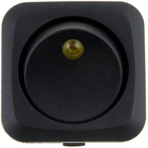 Dorman Multi Purpose Switch, Conduct-Tite ®, 12 Volt, 25 Amp Max, Rocker, Round, Illuminated, Black with Amber LED, Without Safety Cover – 84882