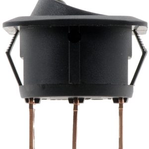 Dorman Multi Purpose Switch, Conduct-Tite ®, 12 Volt, 25 Amp Max, Rocker, Round, Illuminated, Black with Amber LED, Without Safety Cover – 84882