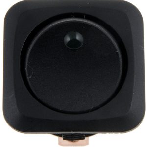 Dorman Multi Purpose Switch, Conduct-Tite ®, 12 Volt, 25 Amp Max, Rocker, Round, Illuminated, Black with Green LED, Without Safety Cover – 84883
