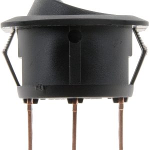 Dorman Multi Purpose Switch, Conduct-Tite ®, 12 Volt, 25 Amp Max, Rocker, Round, Illuminated, Black with Green LED, Without Safety Cover – 84883