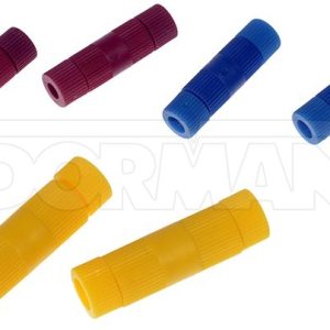 Dorman Wire Terminal End, Conduct-Tite®, Terminal Assortment Kit, 10-24 Gauge Wire, Plastic/ Brass Connector, Blue/ Red/ Yellow, Pack of 6 – 85016
