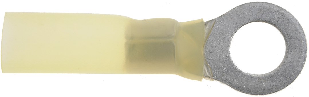 Dorman Wire Terminal End, Conduct-Tite ®, 1/4 Inch Ring Terminal, 12-10 Gauge Wire, Waterproof, Yellow, Pack of 7 – 85211