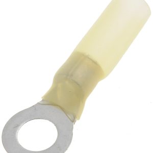 Dorman Wire Terminal End, Conduct-Tite ®, 1/4 Inch Ring Terminal, 12-10 Gauge Wire, Waterproof, Yellow, Pack of 7 – 85211