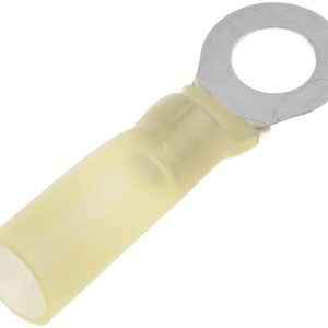 Dorman Wire Terminal End, Conduct-Tite ®, 1/4 Inch Ring Terminal, 12-10 Gauge Wire, Waterproof, Yellow, Pack of 7 – 85211