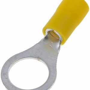 Dorman Wire Terminal End, Conduct-Tite ®, 3/8 Inch Ring Terminal, 12-10 Gauge Wire, With Insulation, Yellow, Pack of 11 – 85417