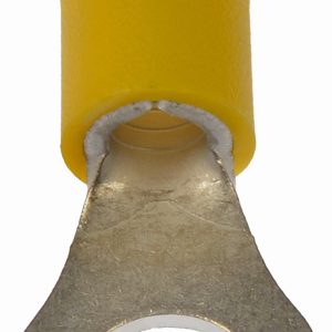 Dorman Wire Terminal End, Conduct-Tite ®, 1/4 Inch Ring Terminal, 12-10 Gauge Wire, With Insulation, Yellow, Pack of 11 – 85415