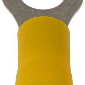 Dorman Wire Terminal End, Conduct-Tite ®, 1/4 Inch Ring Terminal, 12-10 Gauge Wire, With Insulation, Yellow, Pack of 11 – 85415
