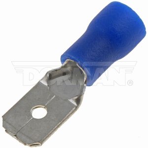 Dorman Wire Terminal End, Conduct-Tite ®, Blue Male Blade Disconnect, 14 to 16 Gauge Wire, 0.827 Inch Length, Set of 20 – 85453