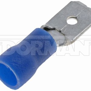 Dorman Wire Terminal End, Conduct-Tite ®, Blue Male Blade Disconnect, 14 to 16 Gauge Wire, 0.827 Inch Length, Set of 20 – 85453