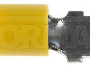 Dorman Wire Terminal End, Conduct-Tite®, Yellow Male Blade Disconnect, 10 to 12 Gauge Wire, Set of 14 – 85455