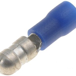 Dorman Wire Terminal End, Conduct-Tite®, 0.188 Inch Male Bullet Connector, 16-14 Gauge Wire, Blue, Pack of 25 – 85457