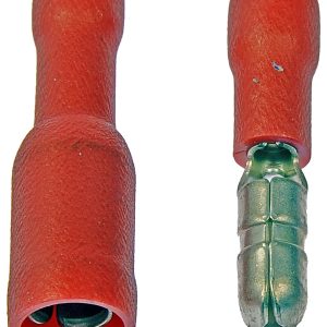 Dorman Wire Terminal End, Conduct-Tite ®, 0.157 Inch Female/Male Quick Splice Terminal, 22-18 Gauge Wire, Red, Pack of 10 – 85474