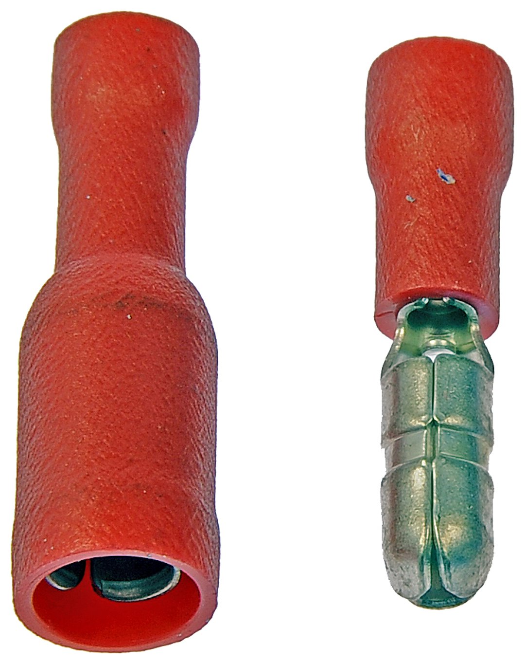 Dorman Wire Terminal End, Conduct-Tite ®, 0.157 Inch Female/Male Quick Splice Terminal, 22-18 Gauge Wire, Red, Pack of 10 – 85474