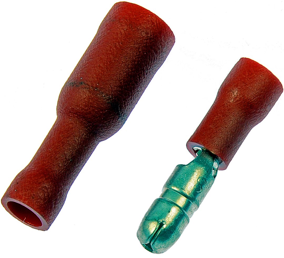 Dorman Wire Terminal End, Conduct-Tite ®, 0.157 Inch Female/Male Quick Splice Terminal, 22-18 Gauge Wire, Red, Pack of 10 – 85474
