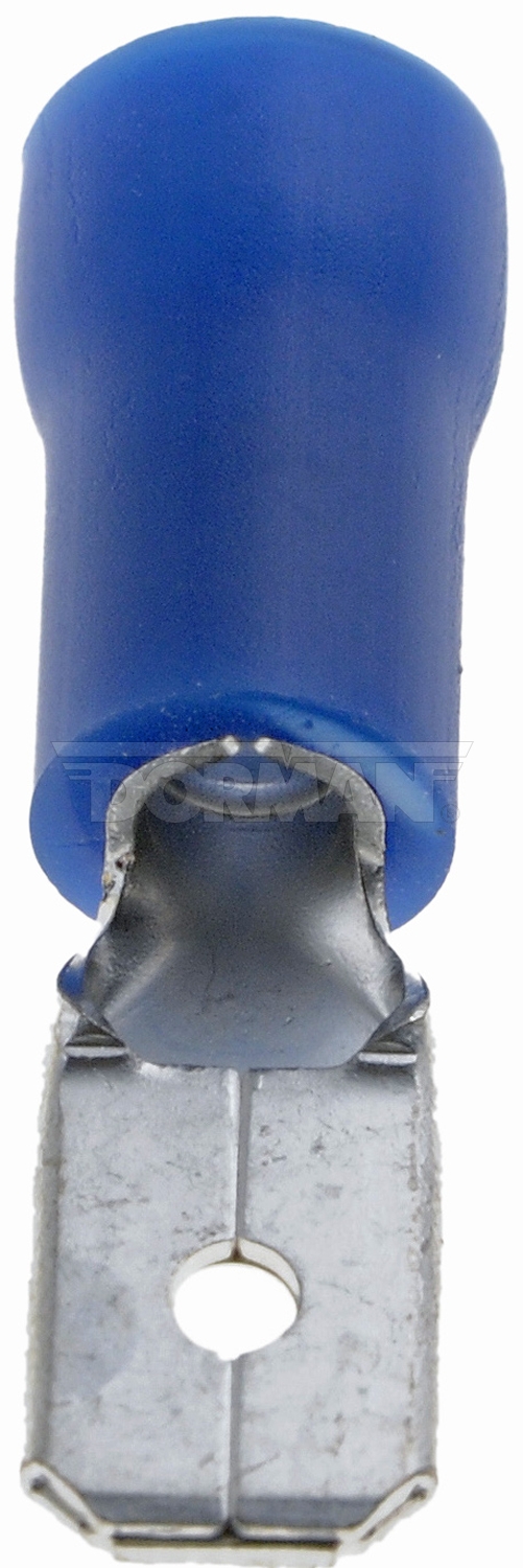 Dorman Wire Terminal End, Conduct-Tite ®, 0.187 Inch Male Disconnect Terminal, 16-14 Gauge Wire, Blue, Pack of 5 – 85549
