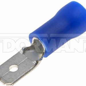 Dorman Wire Terminal End, Conduct-Tite ®, 0.187 Inch Male Disconnect Terminal, 16-14 Gauge Wire, Blue, Pack of 5 – 85549