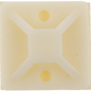Dorman Wire Tie Mounting Base, Conduct-Tite ®, Adhesive Back, White, Nylon, Single – 85640