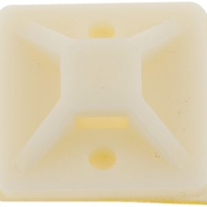 Dorman Wire Tie Mounting Base, Conduct-Tite ®, Adhesive Back, White, Nylon, Single – 85640