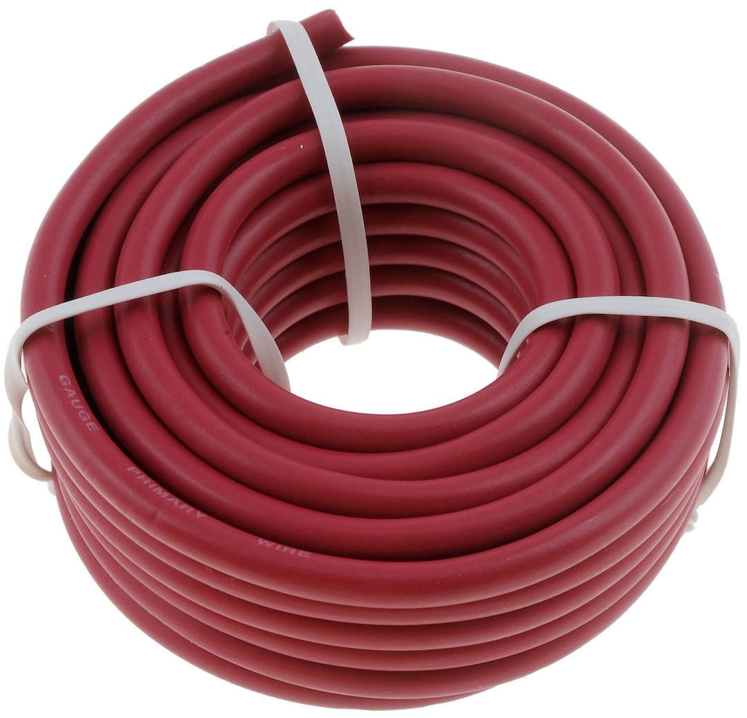 Dorman Primary Wire, Conduct-Tite ®, Stranded Conductor, 12 Gauge, Red, 12 Feet Length, Copper Conductor/ PVC Insulation – 85708