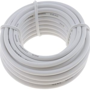 Dorman Primary Wire, Conduct-Tite ®, Stranded Conductor, 12 Gauge, White, 12 Feet Length, Copper Conductor/ PVC Insulation – 85711