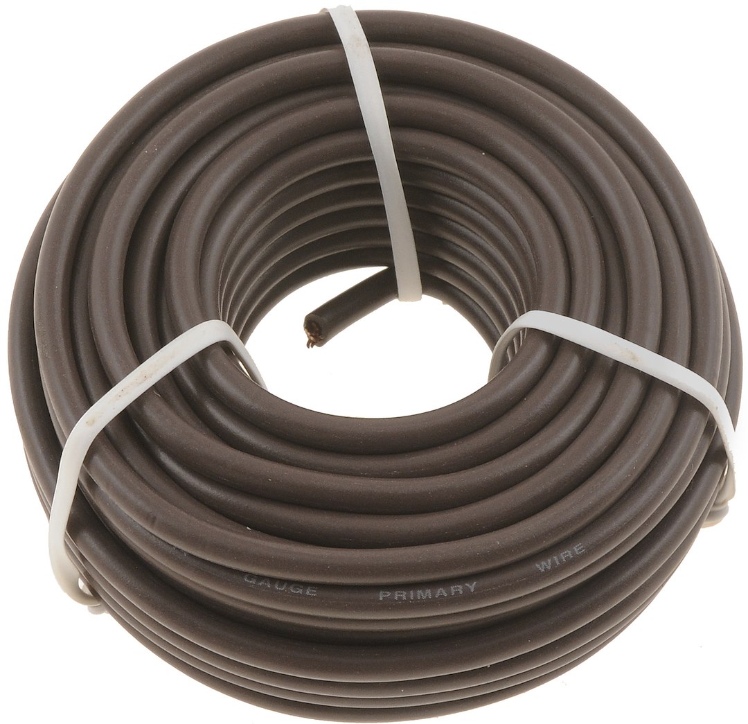 Dorman Primary Wire, Conduct-Tite ®, Stranded Conductor, 14 Gauge, Brown, 20 Feet Length, Copper Conductor/ PVC Insulation – 85717