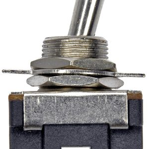 Dorman Multi Purpose Switch, Conduct-Tite ®, 12 Volt, 15 Amp Max, Toggle, Lever, Non-Lighted, Silver, Without Safety Cover – 85908