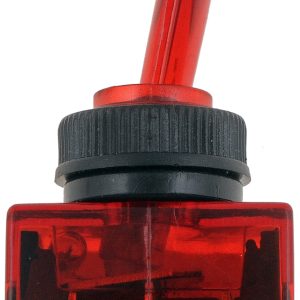 Dorman Multi Purpose Switch, Conduct-Tite ®, 12 Volt, 20 Amp Max, Toggle, Lever, Illuminated, Red, Without Safety Cover – 85910