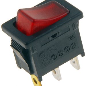 Dorman Multi Purpose Switch, Conduct-Tite ®, 12 Volt, 15 Amp Max, Rocker, Rectangular, Illuminated, Red, Without Safety Cover – 85915