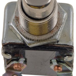 Dorman Multi Purpose Switch, Conduct-Tite ®, 12 Volt, 20 Amp Max, Push Button, Round, Non-Lighted, Silver, Without Safety Cover – 85935