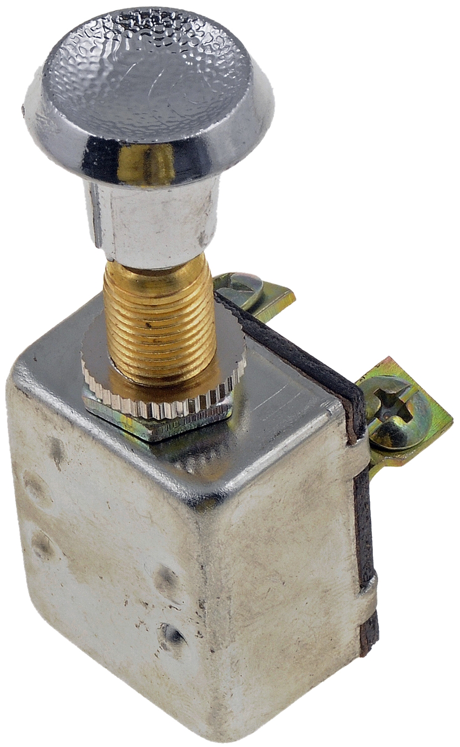 Dorman Multi Purpose Switch, Conduct-Tite ®, 12 Volt, 20 Amp Max, Push-On/ Pull-Off Switch, Round, Non-Lighted, Silver, Without Safety Cover – 85955
