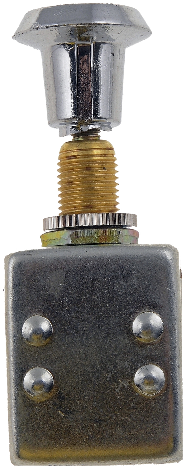Dorman Multi Purpose Switch, Conduct-Tite ®, 12 Volt, 20 Amp Max, Push-On/ Pull-Off Switch, Round, Non-Lighted, Silver, Without Safety Cover – 85955