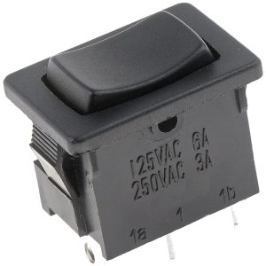 Dorman Multi Purpose Switch, Conduct-Tite ®, 12 Volt, 10 Amp Max, Rocker, Rectangular, Non-Lighted, Black, Without Safety Cover – 85969