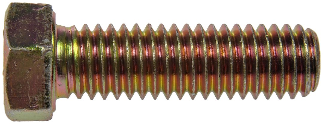 Dorman Bolt, Autograde ™, Standard Bolt, 8- 7/16-14 X 1-1/2 Inch Thread Size, Hex Style Head, Yellow Zinc Plated, Steel, Box of 8 – 860-315