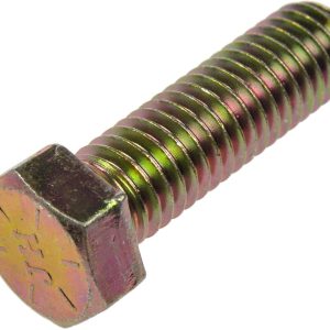 Dorman Bolt, Autograde ™, Standard Bolt, 8- 7/16-14 X 1-1/2 Inch Thread Size, Hex Style Head, Yellow Zinc Plated, Steel, Box of 8 – 860-315
