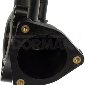 Dorman Thermostat Housing, OE Solutions™, 90 Degree Neck Angle, Gasket Seal, Black, Plastic, With O-Rings – 902-117