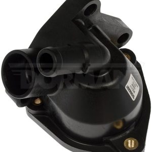 Dorman Thermostat Housing, OE Solutions™, 90 Degree Neck Angle, Gasket Seal, Black, Plastic, With O-Rings – 902-117