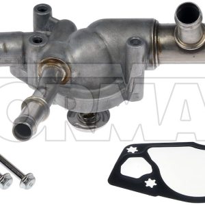 Dorman Thermostat Housing, OE Solutions ™, 10 Degree Neck, Natural, Metal, With Gasket/ Thermostat/ 3 Bolts – 902-693