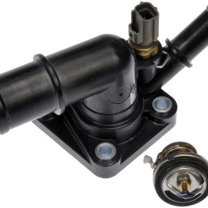 Dorman Thermostat Housing, OE Solutions ™, 90 Degree Neck, Black, Plastic, With Gasket/ Thermostat/ Sensor – 902-784