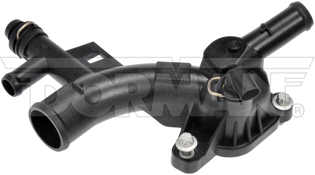 Dorman Engine Coolant Water Outlet, OE Solutions ™, 15 Degree Angle Neck, With Gasket/ Sensor/ Clip/ Plug – 902-846