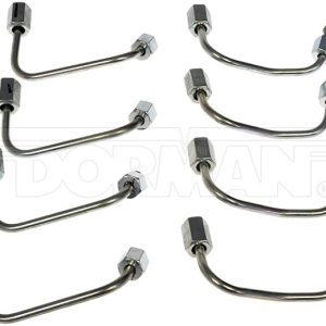 Dorman Fuel Injector Line, OE Solutions™, M14 X 1.5 Thread, Silver, Steel, With Four Each 904-277 and 904-278 Fuel Injector Feed Lines – 904-277KT